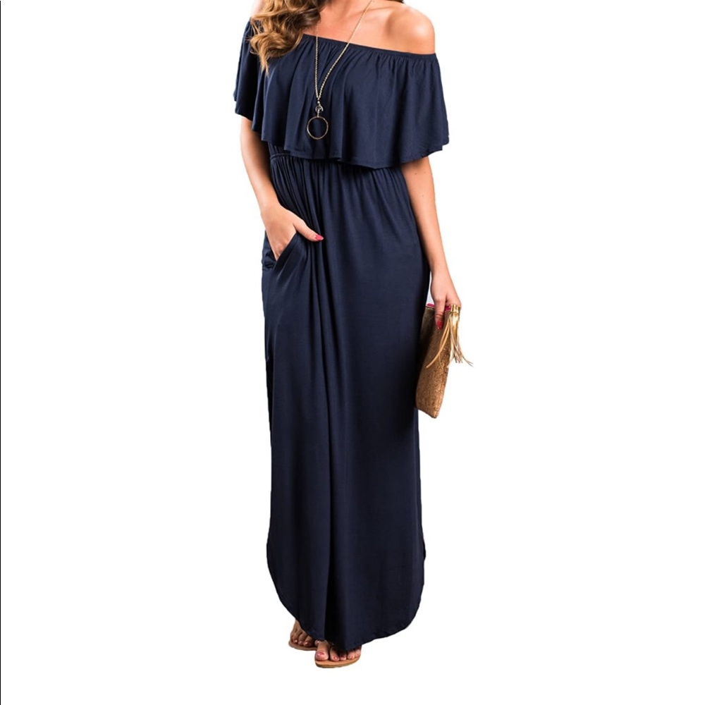 Women’s off the shoulder maxi dress